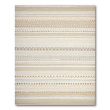Beige Neutral Striped Woven Boho Rug