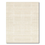 Modern Beige Geometric Frame Area Rug