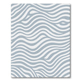 Grey Modern Wavy Grey Abstract Area Rug
