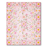 Floral Vintage Pink Pink Daisy Floral Vintage Area Rug