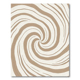 Hypnotic Beige Swirl Area Rug