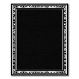 Black and White Black White Greek Key Geometric Area Rug