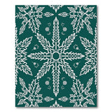 Teal Leaf Lace Cutout Area Rug