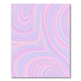 Swirling Pink Purple Abstract Wave Area Rug