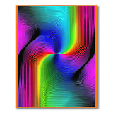 Vibrant Rainbow Swirl Washable Area Rug