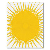 Geometric Modern Radiant Yellow Sunburst Area Rug