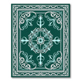 Ornate Teal Green Persian Area Rug