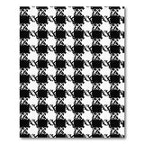 Modern Houndstooth Black White Area Rug