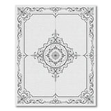 Black and White Ornate Mandala Black White Area Rug