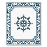 Ornate Blue Mandala Persian Area Rug