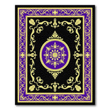 Purple Gold Ornate Baroque Area Rug