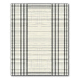 Beige and Neutral Beige Geometric Grid Frame Area Rug