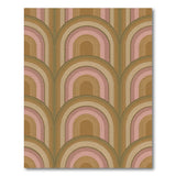 Layered Arch Brown Tan Area Rug