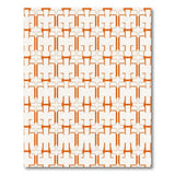 Geometric Modern Burnt Orange Geometric Trellis Area Rug