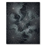 Misty Spider Web Black White Area Rug