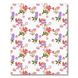 Whimsical Pink Purple Floral Swirl Area Rug