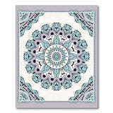 Teal Purple Mandala Floral Area Rug