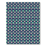 Navy Teal Geometric Motif Area Rug