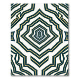 Navy Gold Geometric Modern Area Rug