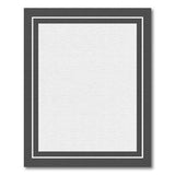 Black Framed White Minimalist Area Rug
