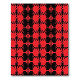Bold Red Black Heritage Tribal Rug