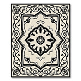 Beige and Neutral Ornate Persian Medallion Area Rug