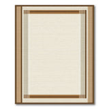 Brown Tan Layered Geometric Frame Rug