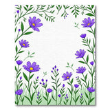 Purple Daisy Floral Border Area Rug