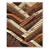 Tribal Geometric Endless Stairs Area Rug