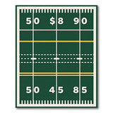 Green Football Field Area Rug