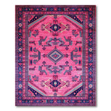 Vibrant Pink Persian Medallion Area Rug