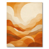 Abstract Orange Waves Area Rug