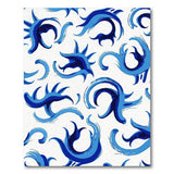 Abstract Blue Wave Coastal Area Rug