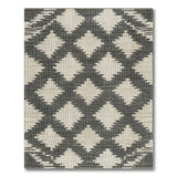 Black White Diamond Trellis Area Rug