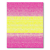 Neon Pink Yellow Geometric Lattice Rug
