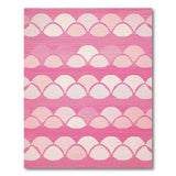 Pink Scalloped Wave Area Rug