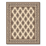 Beige and Neutral Beige Traditional Persian Motif Area Rug