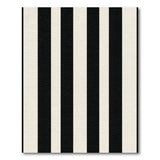 Geometric Modern Black and White Bold Black White Vertical Striped Area Rug