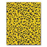 Vibrant Yellow Leopard Print Area Rug