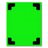 Vibrant Green Black Border Geometric Area Rug