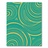 Blue and Teal Teal Swirl Geometric Modern Area Rug