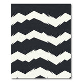 Black White Jagged Peaks Geometric Rug