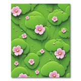 Lush Green Lily Pad Pink Bloom Area Rug
