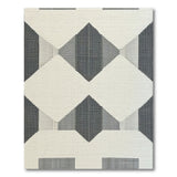 Geometric Black White Diamond Area Rug