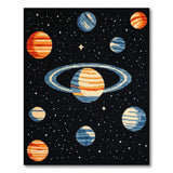 Pixel Planets Solar System Area Rug