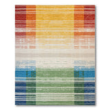 Multi-color and Patterns Geometric Modern Vibrant Multi-Color Vertical Stripe Area Rug