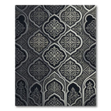 Ornate Grey Arabesque Area Rug
