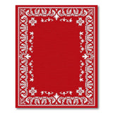 Ornate Red Persian Border Area Rug