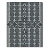 Grey Geometric Diamond Hexagon Area Rug