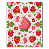 Playful Strawberry Fruit Pattern Area Rug